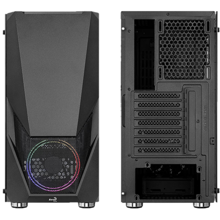 Корпус ATX Miditower AeroCool Zauron Saturn FRGB-G-BK-v1 Black
