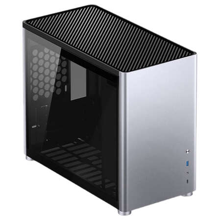 Корпус MicroATX Minitower JONSBO D30 Silver TG Серебристый