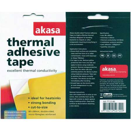 Akasa DS Thermal Adhesive Tape AK-TT12-80 (размер 80x80мм, толщина 0.3мм)