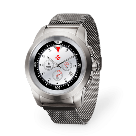 Умные часы MyKronoz ZeTime Elite Petite (миланский сетчатый браслет цвет матовое серебро)  