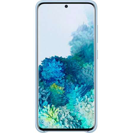 Чехол для Samsung Galaxy S20 SM-G980 Leather Cover голубой