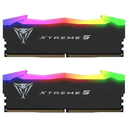 Модуль памяти DIMM 32Gb 2х16Gb DDR5 PC60800 7600MHz PATRIOT Viper Xtreme 5 RGB (PVXR532G76C36K)
