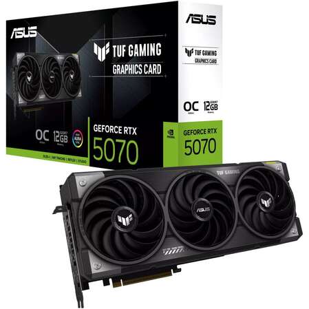 Видеокарта ASUS GeForce RTX 5070 12288Mb, TUF Gaming OC 12 Gb (TUF-RTX5070-O12G-Gaming) 2xHDMI, 3xDP, Ret