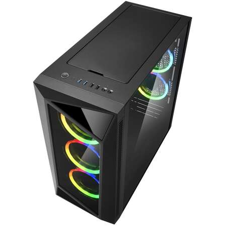 Корпус ATX Miditower Sharkoon REV200 Tempered Glass RGB Led Black