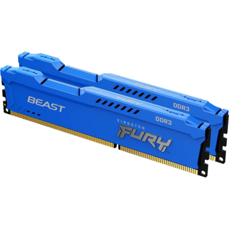 Модуль памяти DIMM 16Gb 2x8Gb KIT DDR3 PC12800 1600MHz Kingston Fury Beast Blue (KF316C10BK2/16)