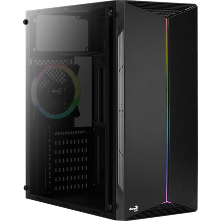 Корпус ATX Miditower AeroCool Split Tempered Glass Black
