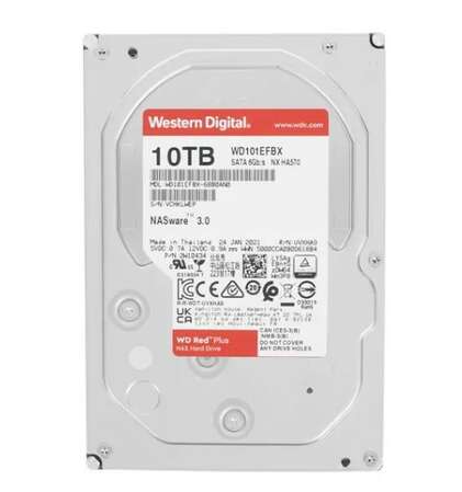 Внутренний жесткий диск 3,5" 10Tb Western Digital (WD101EFBX) 256Mb 7200rpm SATA3 Red Plus NAS