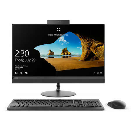 Моноблок Lenovo IdeaCentre 520-24IKL 24" FullHD Core i7 7700T/4Gb/1Tb+16Gb SSD/AMD 530 2Gb/DVD/Win10 Black ( F0D1001HRK )