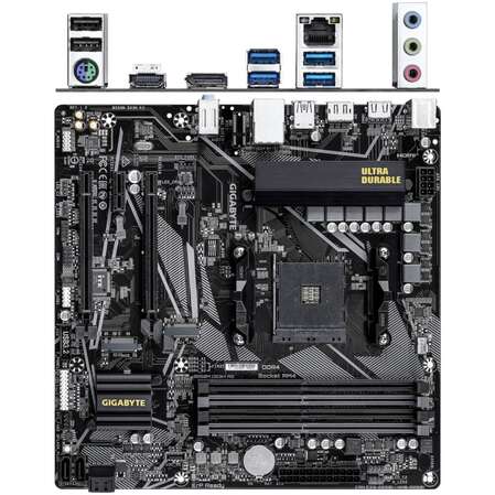 Материнская плата Gigabyte B550M DS3H R2 Socket-AM4 AMD B550 4xDDR4, 4xSATA3, RAID, 2xM.2, 2xPCI-E16x, 4xUSB3.2, DP, HDMI, Glan, mATX Ret