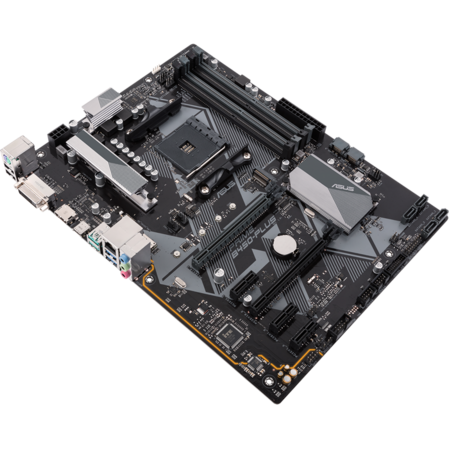 Материнская плата ASUS Prime B450-Plus B450 Socket AM4 4xDDR4, 6xSATA3, RAID, 1xM.2, 2xPCI-E16x, 5xUSB3.1, 1xUSB3.1 Type C, DVI-D, HDMI, Glan, ATX
