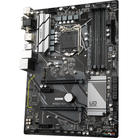 Материнская плата Gigabyte B560 HD3 B560 Socket-1200 4xDDR4, 6xSATA3, 2xM.2, 2xPCI-E16x, 4xUSB3.2, D-Sub, DVI-D, DP, HDMI, Glan, ATX