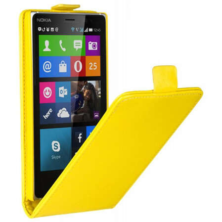 Чехол для Nokia Lumia 830 SkinBox Flip, желтый