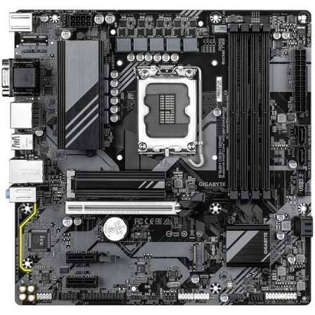 Материнская плата Gigabyte B760M DS3H GEN5 B760 Socket-1700 4xDDR5, 4xSATA3, RAID, 2xM.2, 1xPCI-E16x, 3xUSB3.2, 1xUSB3.2 Type C, D-Sub, 2xDP, HDMI, 2.5Glan, mATX