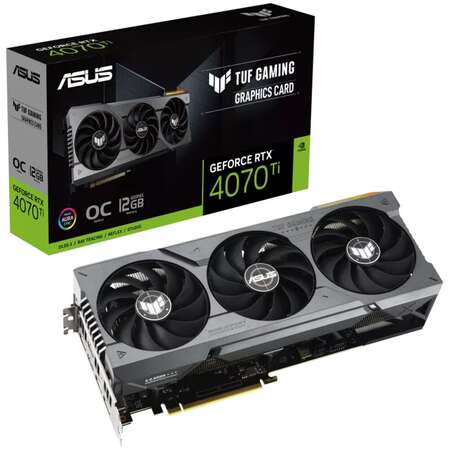 Видеокарта ASUS GeForce RTX 4070 Ti 12288Mb, TUF Gaming 12G (TUF-RTX4070TI-12G-Gaming) 2xHDMI, 3xDP, Ret