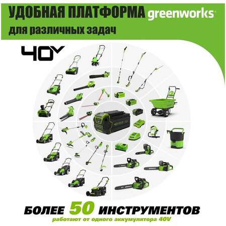 Аккумуляторный снегоуборщик Greenworks 40V GD40SS 2600807