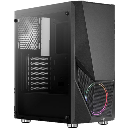 Корпус ATX Miditower AeroCool Zauron Saturn FRGB-G-BK-v1 Black