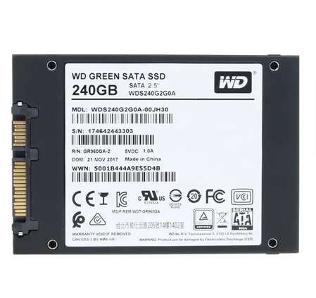 Внутренний SSD-накопитель 240Gb Western Digital Green WDS240G2G0A SATA3 2.5" 