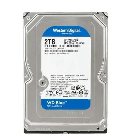 Внутренний жесткий диск 3,5" 2Tb Western Digital (WD20EZBX) 256Mb 7200rpm SATA3 Blue Desktop