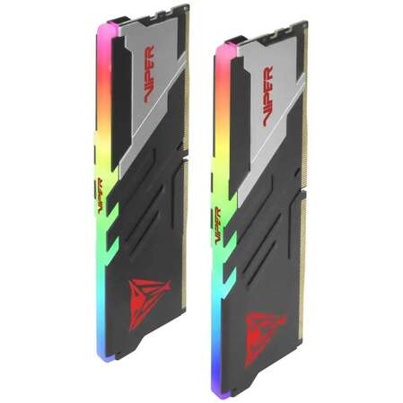 Модуль памяти DIMM 64Gb 2х32Gb DDR5 PC41600 5200MHz Patriot Memory Venom RGB Black (PVVR564G520C40K)
