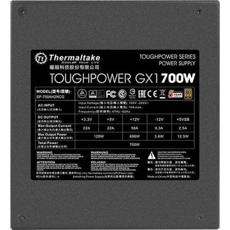 Блок питания 700W Thermaltake Toughpower GX1 (PS-TPD-0700NNFAGE-1)