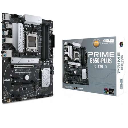 Материнская плата ASUS Prime B650-Plus-CSM B650 Socket AM5 4xDDR5, 4xSATA3, RAID, 2xM.2, 2xPCI-E16x, 5xUSB3.2, 1xUSB3.2 Type C, DP, HDMI, 2.5Glan, ATX