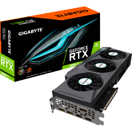 Видеокарта Gigabyte GeForce RTX 3080 Ti 12288Mb, Eagle OC 12G (GV-N308TEAGLE OC-12GD) 2xHDMI, 3xDP, Ret