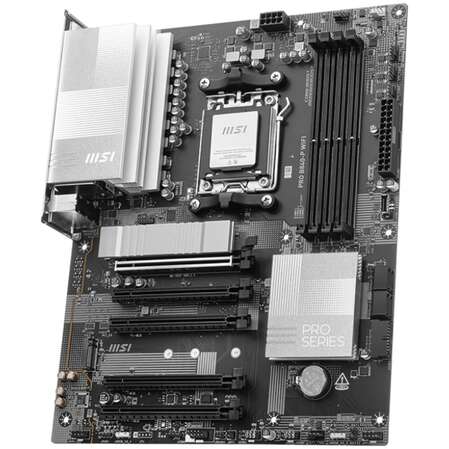 Материнская плата MSI Pro B840-P WiFi Socket-AM5 AMD B840 4xDDR5, 4xSATA3, RAID, 2xM.2, 5xPCI-E16x, 3xUSB3.2, 1xUSB3.2 Type C, HDMI, WiFi, 2.5Glan, ATX Ret