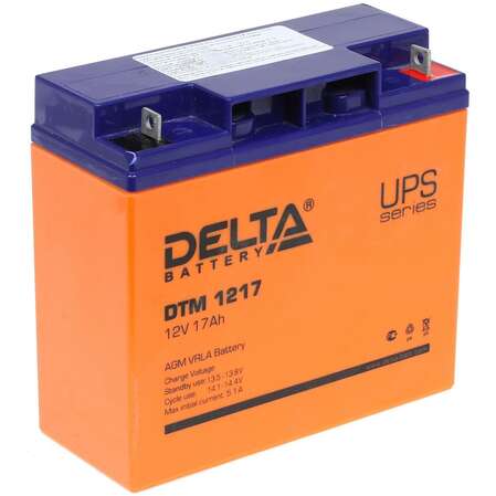 Батарея Delta DTM 1217, 12V  17Ah (Battary replacement APC rbc7, rbc55, rbc11 181мм/77мм/167мм)