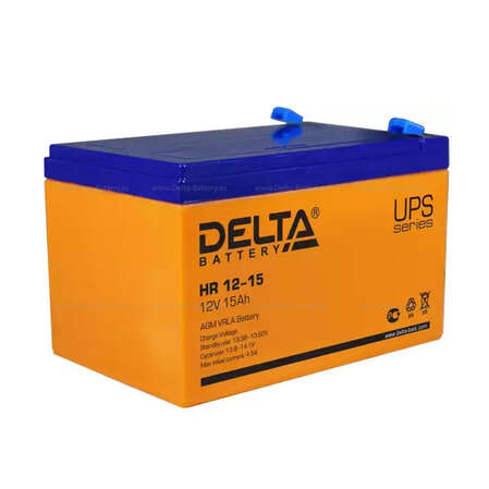 Батарея Delta HR 12-15, 12V 15Ah (Battery replacement APC rbc4, rbc6 151мм/98мм/95мм)