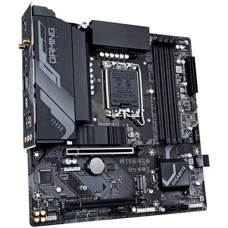 Материнская плата Gigabyte B760M Gaming X AX B760 Socket-1700 4xDDR5, 4xSATA3, RAID, 2xM.2, 2xPCI-E16x, 3xUSB3.2, DP, HDMI, WiFi, 2.5Glan, mATX