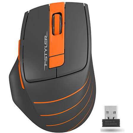 Мышь беспроводная A4Tech Fstyler FG30S Grey/Orange silent Wireless