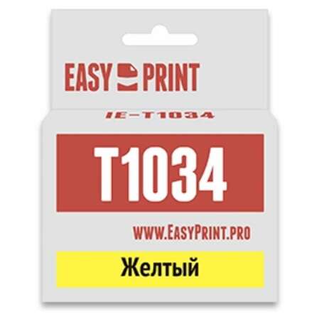 Картридж EasyPrint IE-T1034 (C13T10344A10) для Epson Stylus TX550W/Office T30/T1100, желтый, с чипом