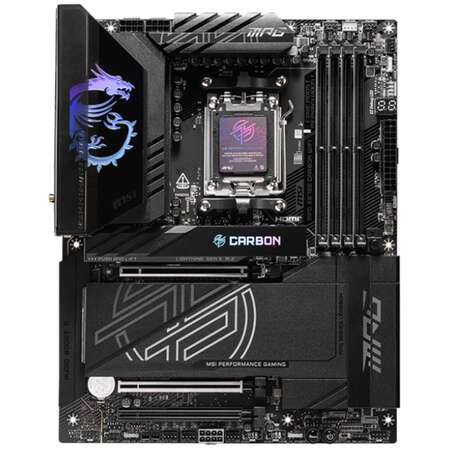 Материнская плата MSI MPG X870E Carbon WiFi Socket-AM5 AMD X870 4xDDR5, 4xSATA3, RAID, 4xM.2, 3xPCI-E16x, 9xUSB3.2, 2xUSB3.2 Type C, DP, HDMI, WiFi, 2xGlan, ATX Ret