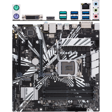 Материнская плата ASUS Prime Z390M-Plus Z390 Socket-1151v2 4xDDR4, 4xSATA3, RAID, 2xM.2, 2xPCI-E16x, 6xUSB3.1, DVI-D, HDMI, Glan, mATX