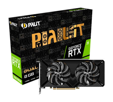 Видеокарта Palit GeForce RTX 2060 Super 8192Mb, Dual 8G (NE6206S018P2-1160X-1) 1xDVI-D, 1xHDMI, 1xDP, Ret