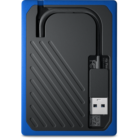Внешний SSD-накопитель 2.5" 1Tb Western Digital My Passport Go WDBMCG0010BBT-WESN  (SSD) USB 3.1 Синий