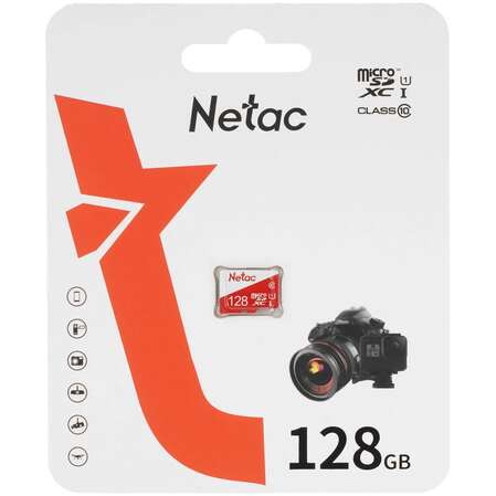 Карта памяти Micro SecureDigital 128Gb Netac SDXC class 10 (NT02P500ECO-128G-S)