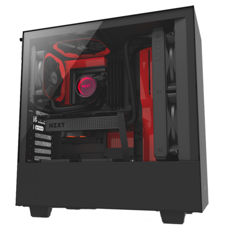Корпус ATX Miditower NZXT H500 CA-H500B-BR Black/Red