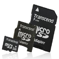 Micro SecureDigital 2Gb Transcend +2ад SD и Mini (TS2GUSD-2)