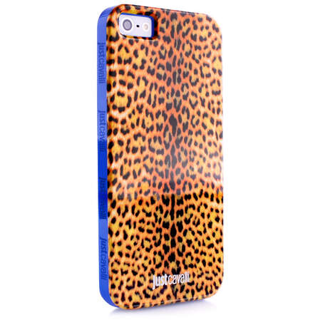 Чехол для iPhone 5 / iPhone 5S Just Cavalli Macro Leopard, оранжевый