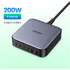 Сетевое зарядное устройство Ugreen CD271 (40914) 200W GaN 4xUSB-C + 2xUSB-A темно-серый