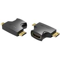 Переходник HDMI (F)-mini+micro HDMI (M) Vention (AGFB0)