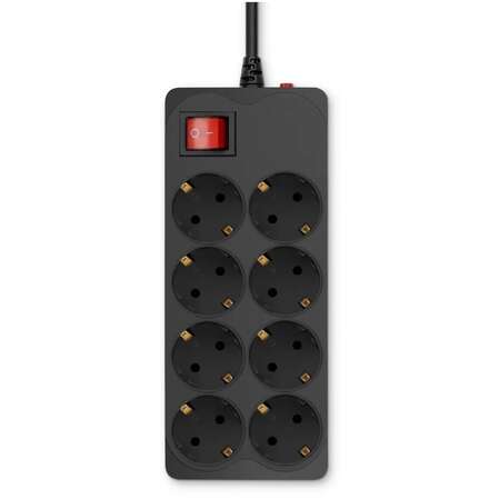 Сетевой фильтр BURO 800SH-1.8-B 8 розеток 1.8м черный