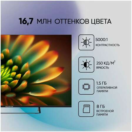 Телевизор 50" Topdevice TDTV50CS05U_BK (4K 3840x2160, SmartTV) черный