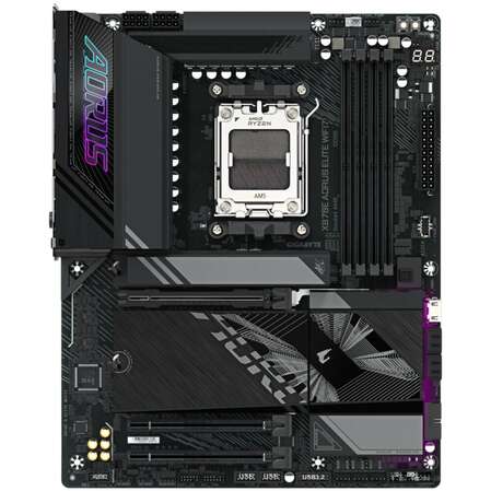 Материнская плата Gigabyte X870E AORUS Elite Wifi7 Socket-AM5 AMD X870E 4xDDR5, 4xSATA3, RAID, 4xM.2, 3xPCI-E16x, 6xUSB3.2, 2xUSB3.2 Type C, DP, HDMI, Glan, ATX Ret