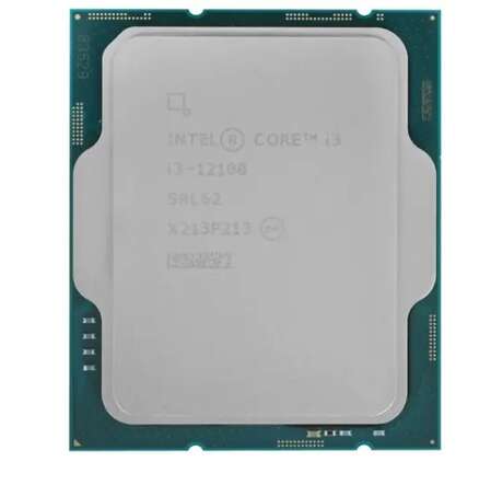 Процессор Intel Core i3-12100, 3.3ГГц, (Turbo 4.3ГГц), 4-ядерный, 12МБ, LGA1700, OEM
