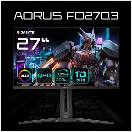 Монитор 27" Gigabyte AORUS FO27Q3 OLED 2560x1440 0.03ms HDMI, DisplayPort, USB Type-C
