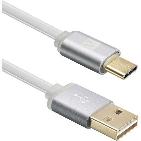 Кабель USB2.0-Type C 1m ACD-Smart ACD-U915-C2A LED индикация, серый