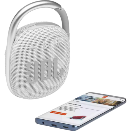 Портативная bluetooth-колонка JBL Clip 4 White