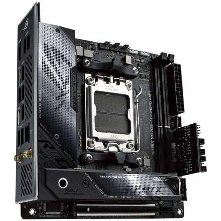 Материнская плата ASUS ROG Strix X670E-I Gaming WiFi X670 Socket AM5 2xDDR5, 2xSATA3, RAID, 2xM.2, 1xPCI-E16x, 5xUSB3.2, 2xUSB3.2 Type C, HDMI, WiFi, 2.5Glan, mini-ITX